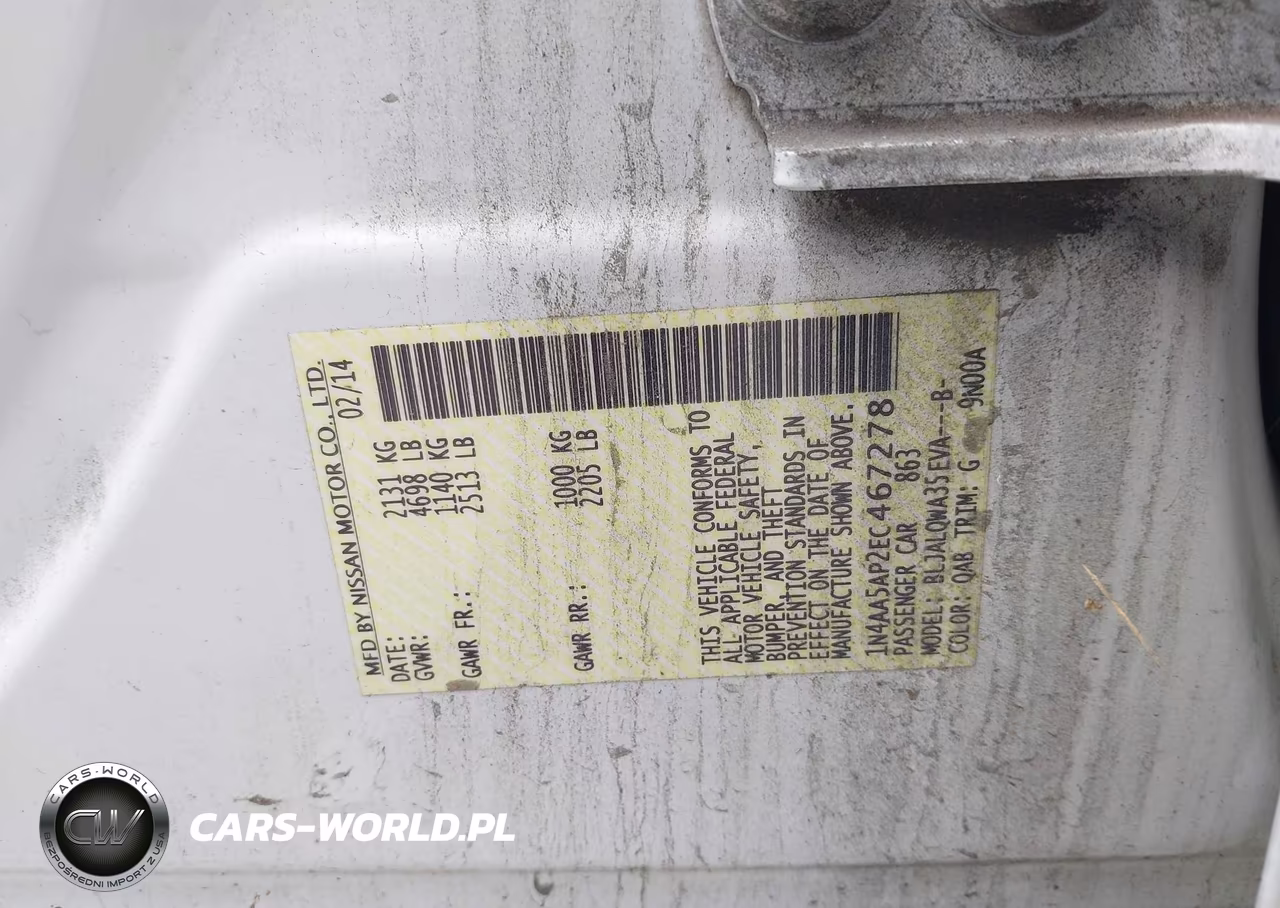 2014 Nissan Maxima 3.5 S-3.5 Sv VIN:1N4AA5AP2EC467278 - 9