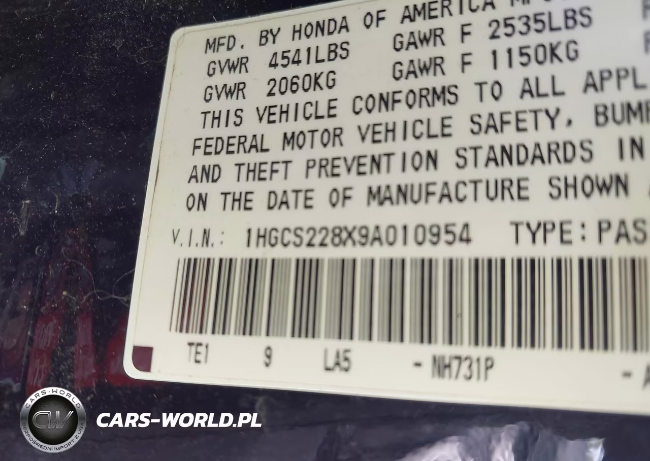 2009 Honda Accord 3.5 Ex-L VIN:1HGCS228X9A010954 - 9