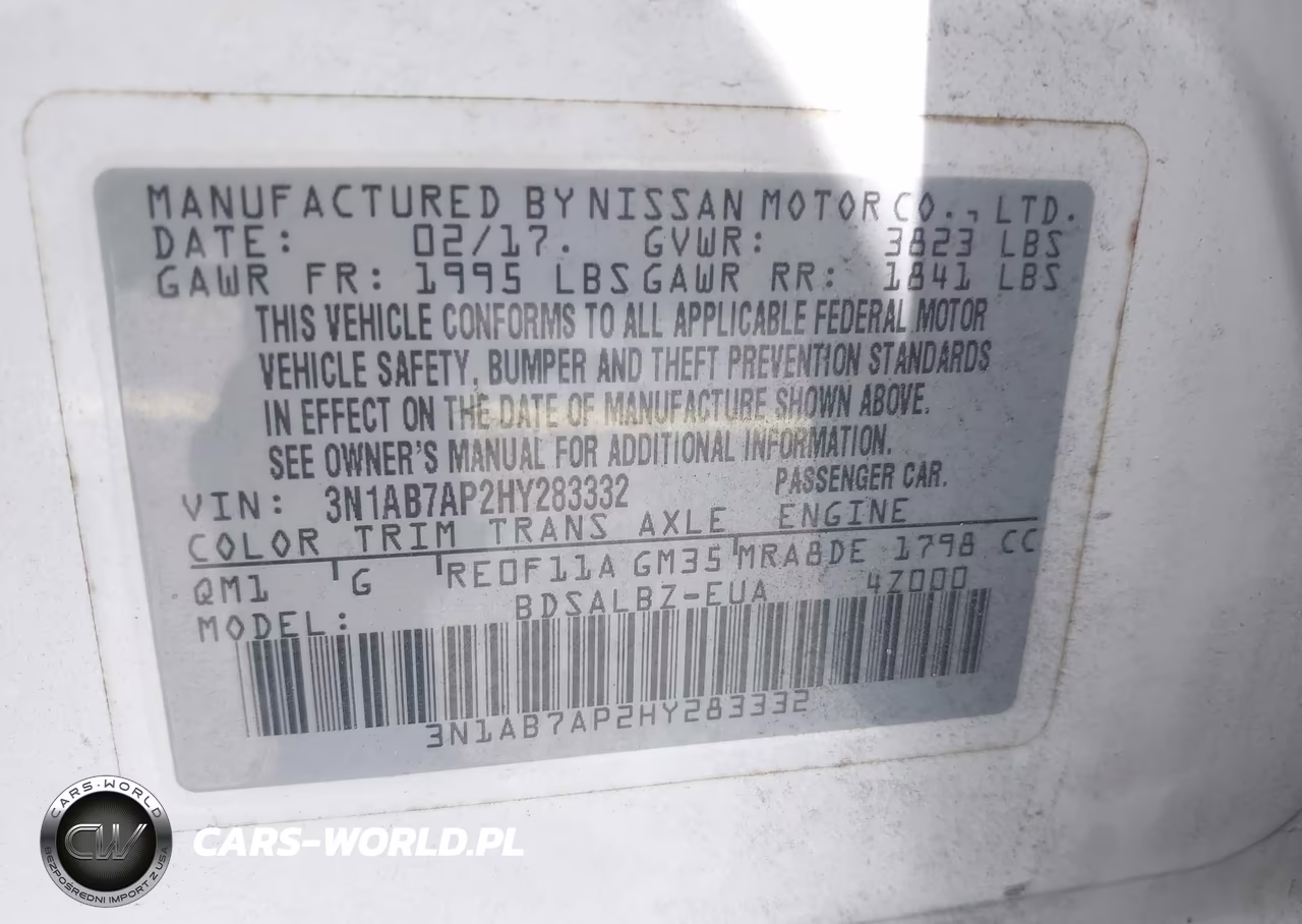 2017 Nissan Sentra S VIN:3N1AB7AP2HY283332 - 9