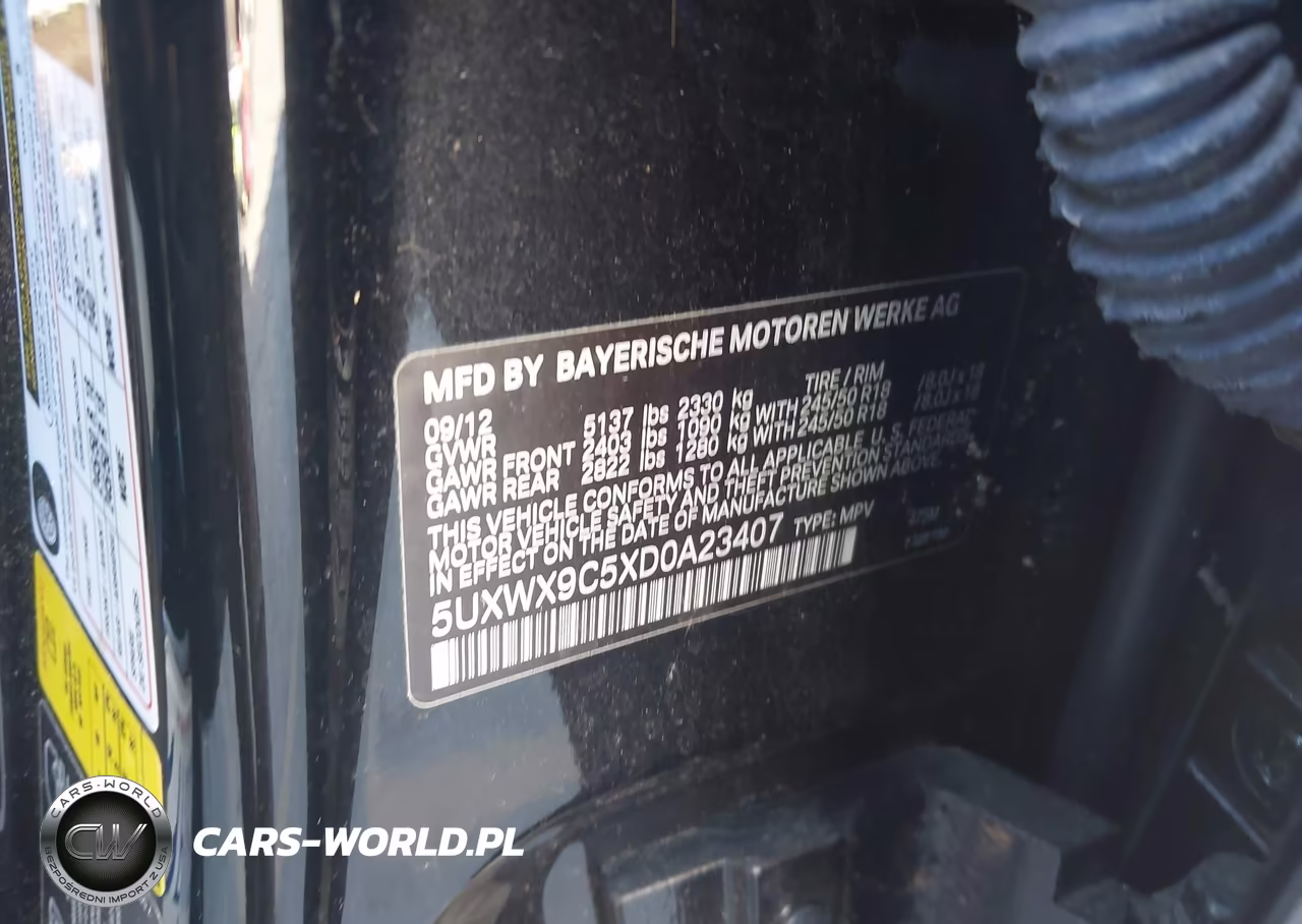 2013 BMW X3 xDrive28I VIN:5UXWX9C5XD0A23407 - 9