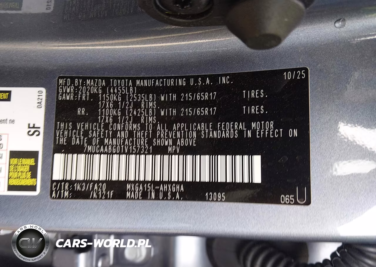 2026 Toyota Corolla Cross Le VIN:7MUCAABG0TV157321 - 9