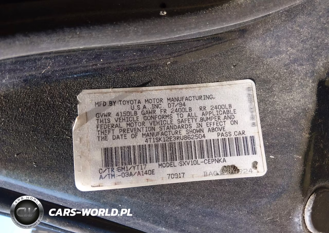 1994 Toyota Camry Le VIN:4T1SK12E3RU862504 - 9