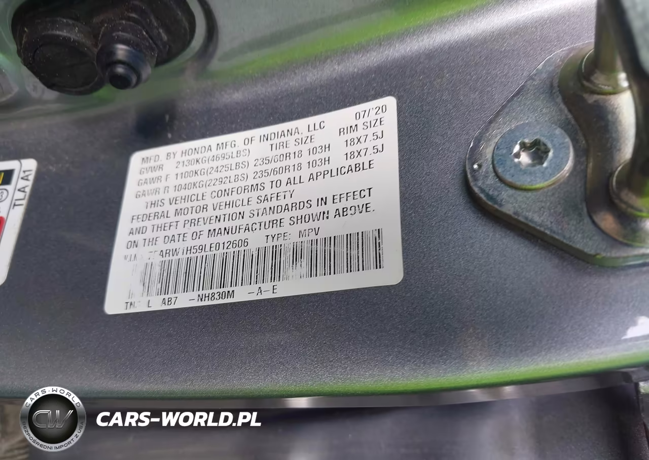 2020 Honda Cr-V 2Wd Ex VIN:7FARW1H59LE012606 - 9