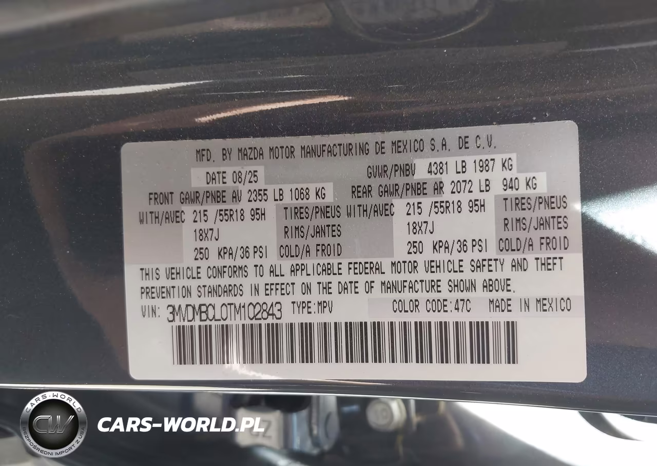 2026 Mazda Cx-30 2.5 S Carbon Edition VIN:3MVDMBCL0TM102843 - 9