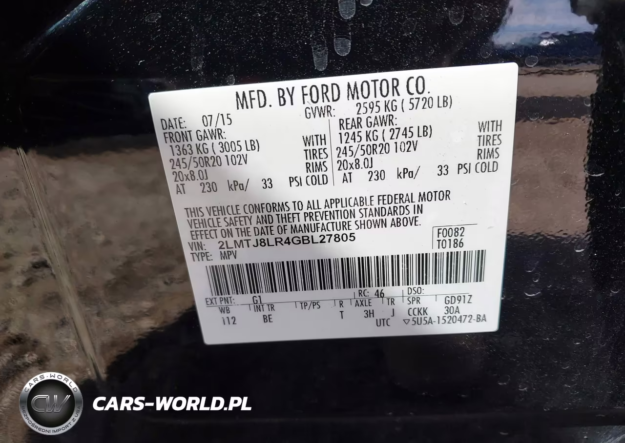 2016 Lincoln Mkx Reserve VIN:2LMTJ8LR4GBL27805 - 9