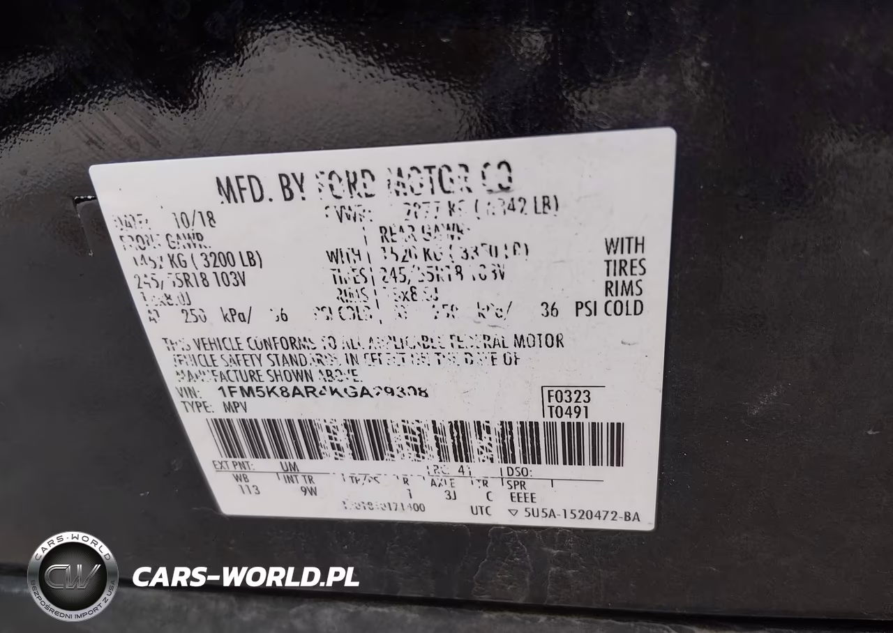 2019 Ford Police Interceptor Utility VIN:1FM5K8AR4KGA29308 - 9