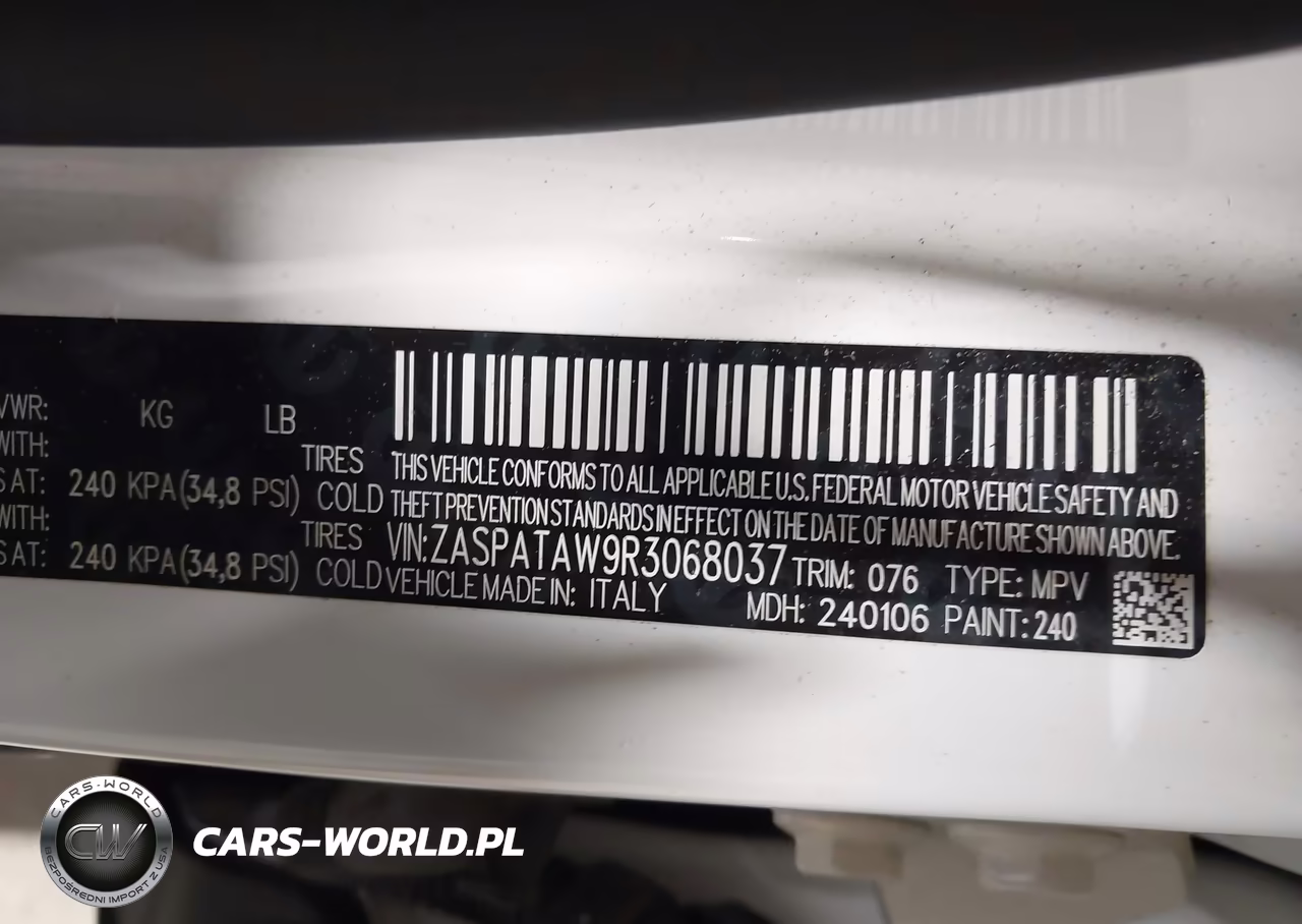 2024 Alfa Romeo Tonale Sprint Eawd VIN:ZASPATAW9R3068037 - 9