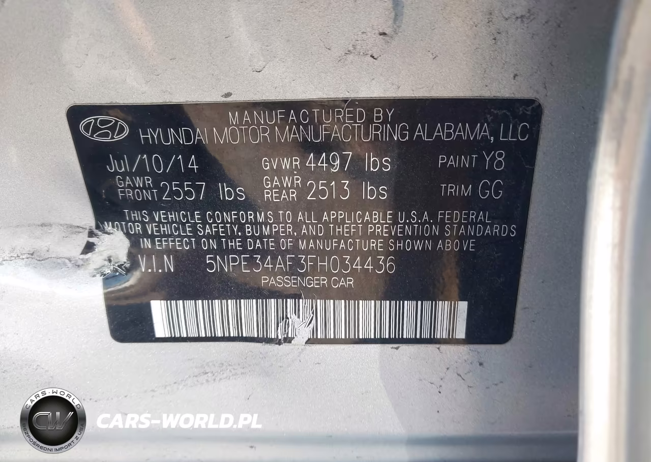 2015 Hyundai Sonata Limited VIN:5NPE34AF3FH034436 - 9