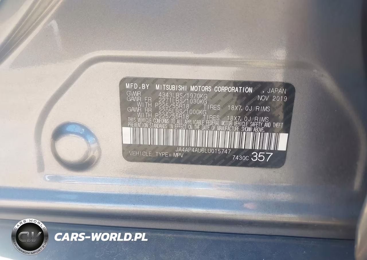 2020 Mitsubishi Outlander Sport Se-Gt VIN:JA4AP4AU6LU015747 - 9