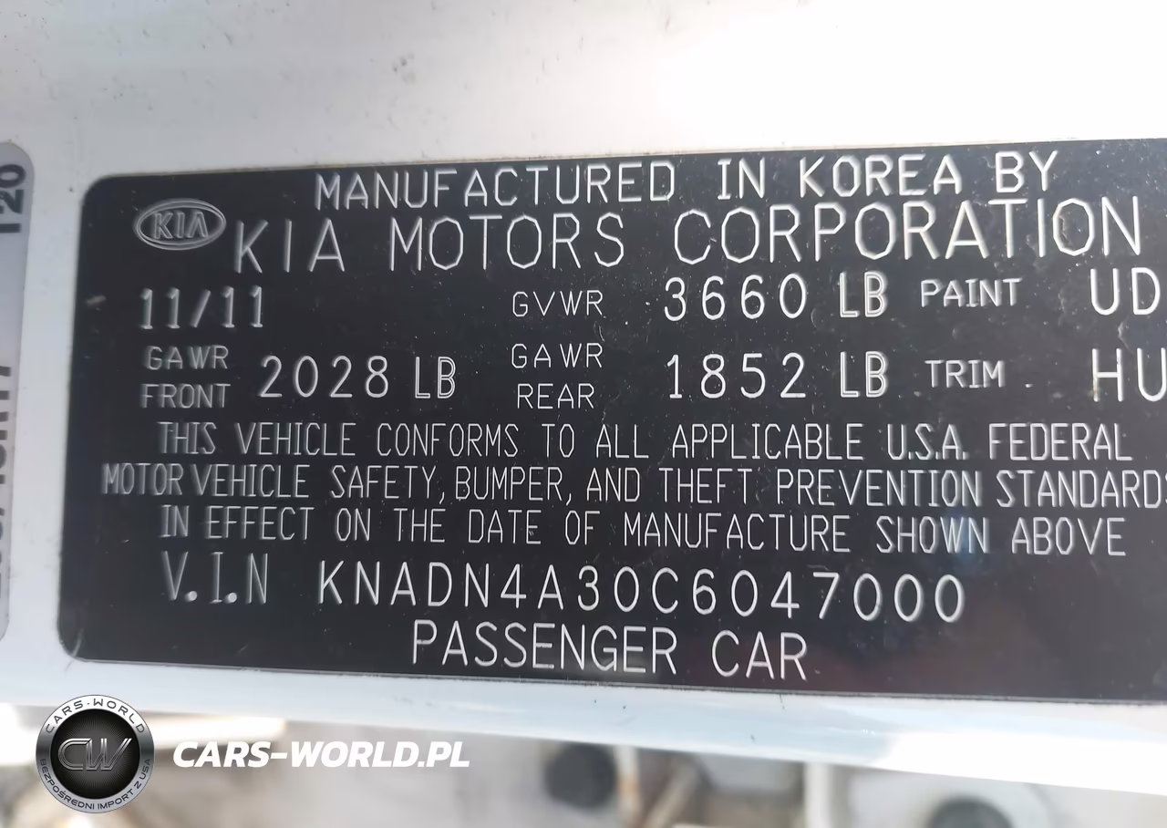 2012 Kia Rio Sx VIN:KNADN4A30C6047000 - 9