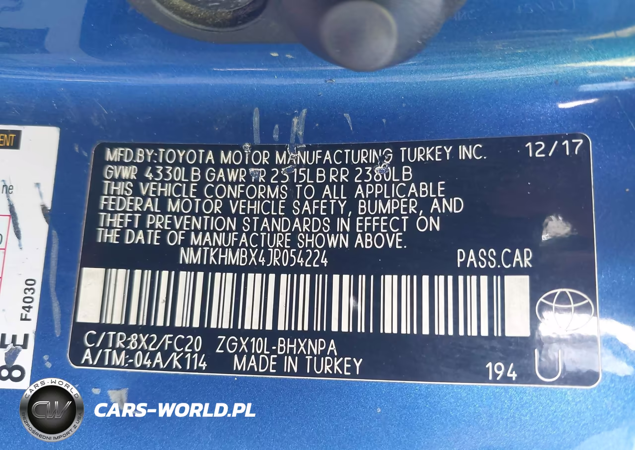 2018 Toyota C-Hr Xle VIN:NMTKHMBX4JR054224 - 9