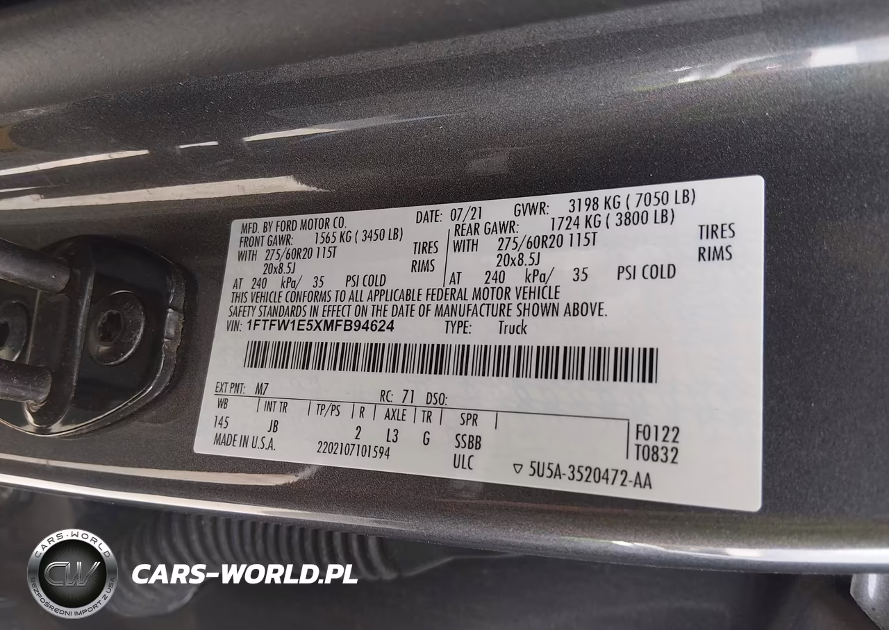 2021 Ford F-150 Xl VIN:1FTFW1E5XMFB94624 - 9
