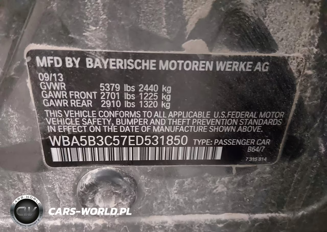 2014 BMW 535I xDrive VIN:WBA5B3C57ED531850 - 9