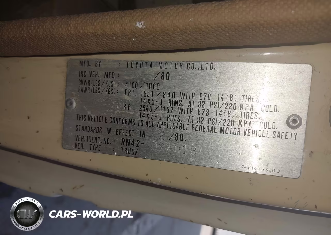1980 Toyota Pick Up VIN:LOT-1-46127898 - 9