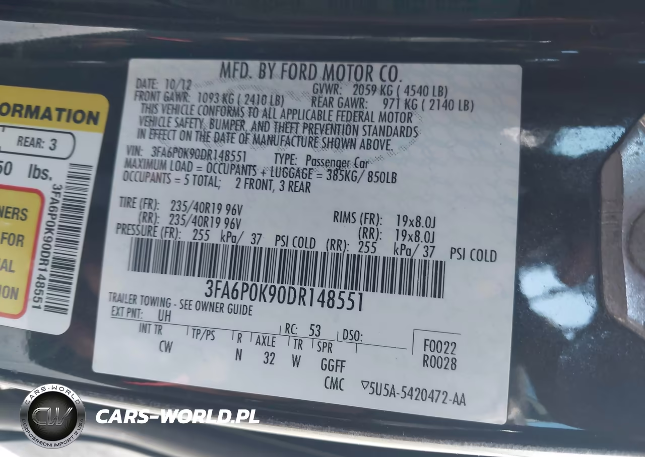 2013 Ford Fusion Titanium VIN:3FA6P0K90DR148551 - 9