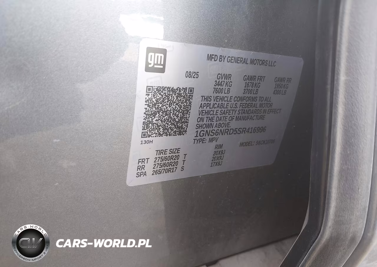2025 Chevrolet Tahoe 4Wd Lt VIN:1GNS6NRD5SR416996 - 9