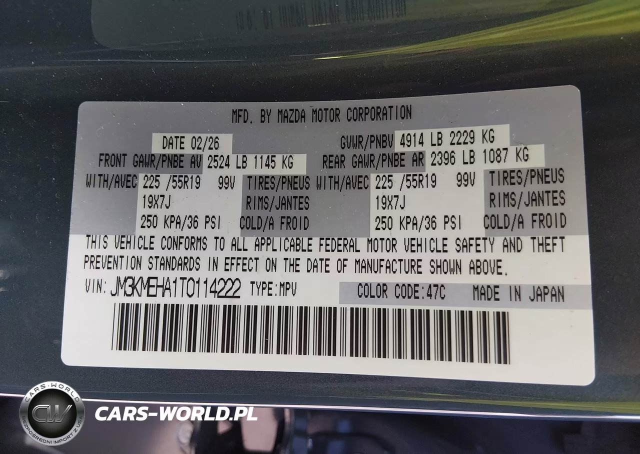 2026 Mazda Cx-5 2.5 S Premium Plus VIN:JM3KMEHA1T0114222 - 9