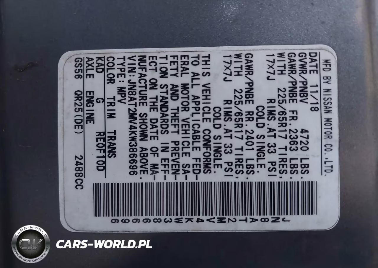 2019 Nissan Rogue Sv VIN:JN8AT2MV4KW386696 - 9