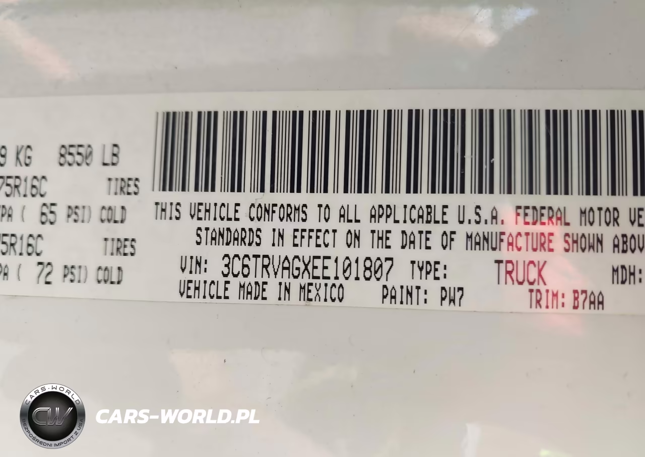 2014 RAM PROMASTER 1500 1500 STANDARD VIN:3C6TRVAGXEE101807 - 9