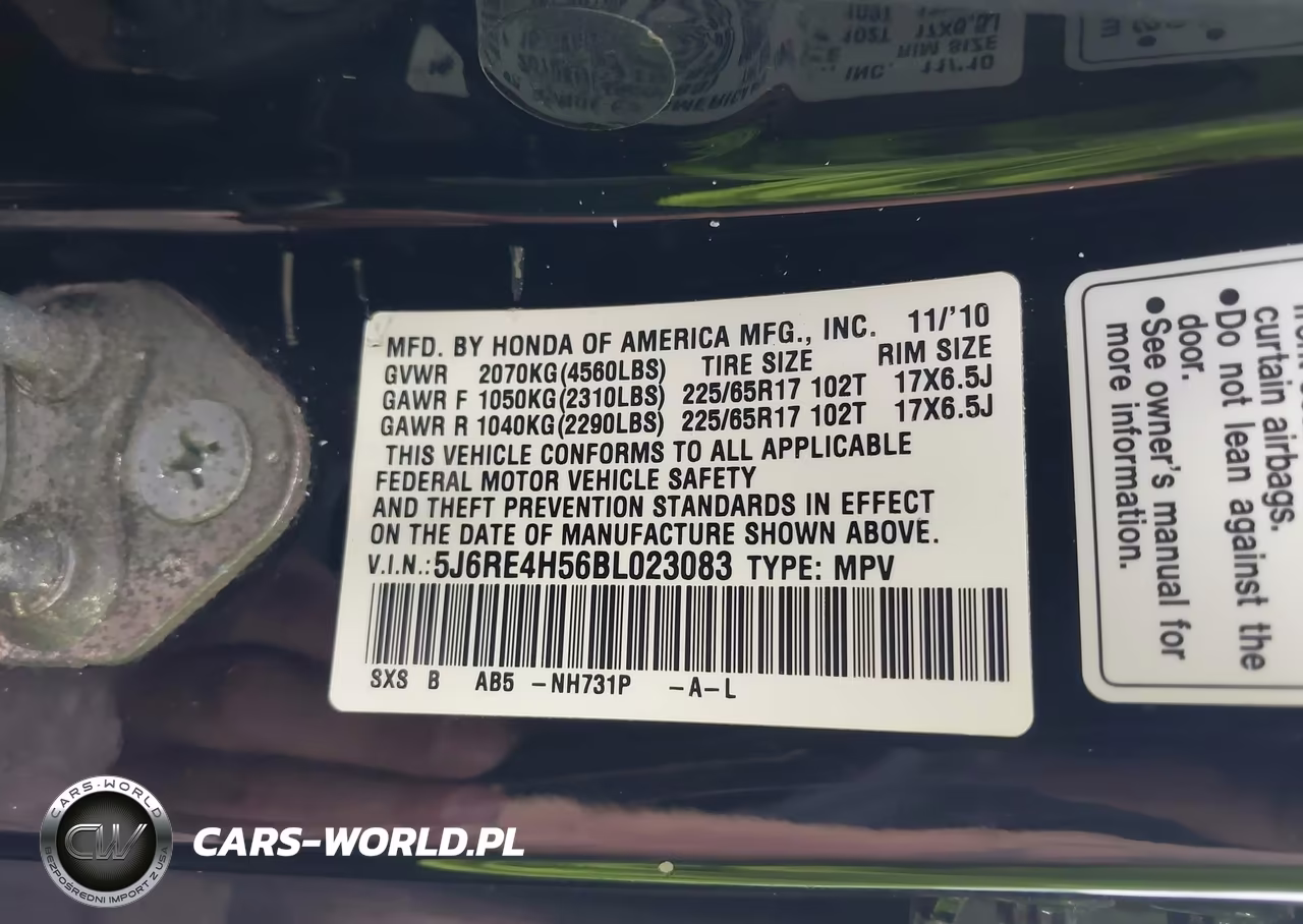 2011 Honda Cr-V Ex VIN:5J6RE4H56BL023083 - 9
