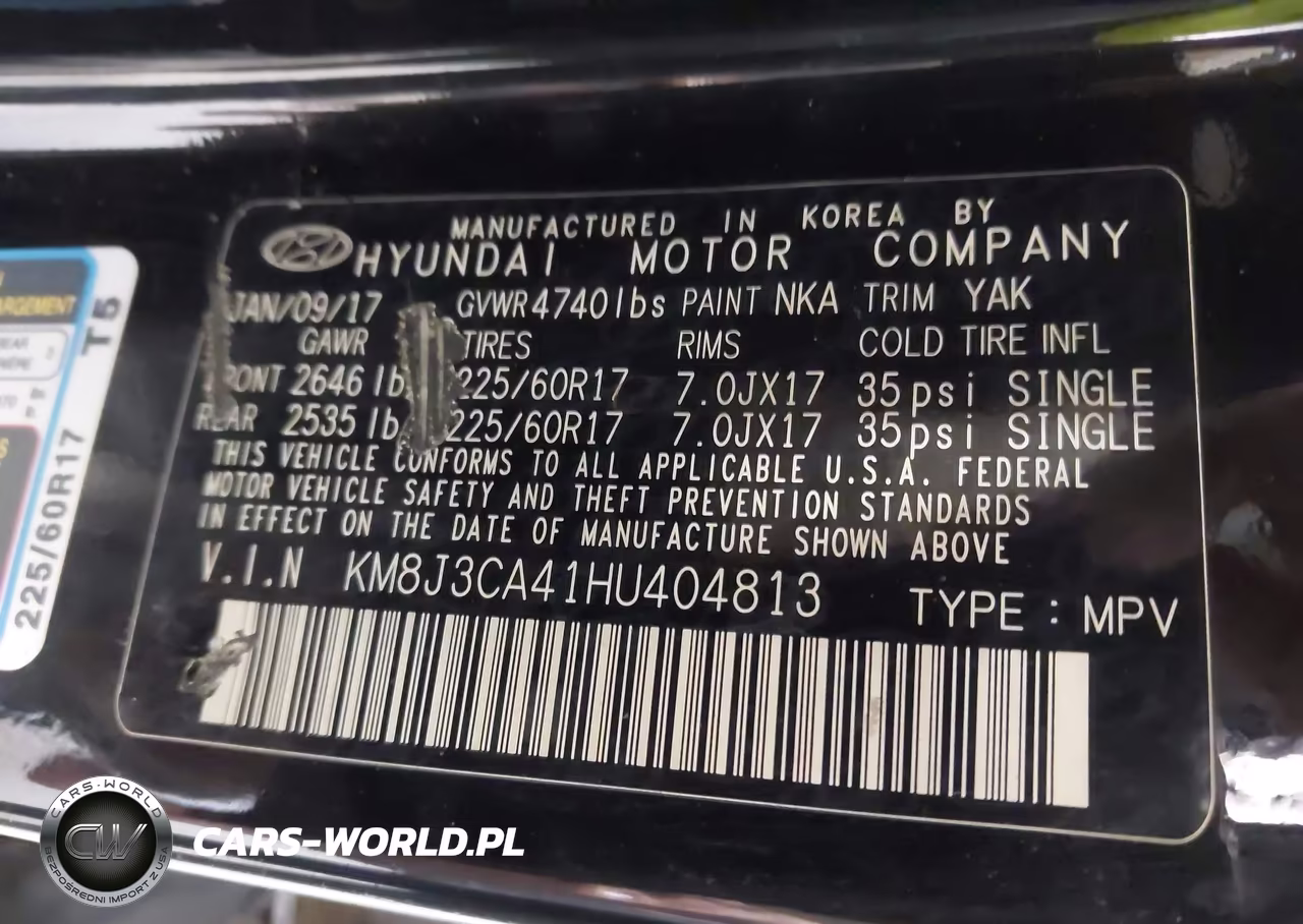 2017 Hyundai Tucson Se Plus VIN:KM8J3CA41HU404813 - 9