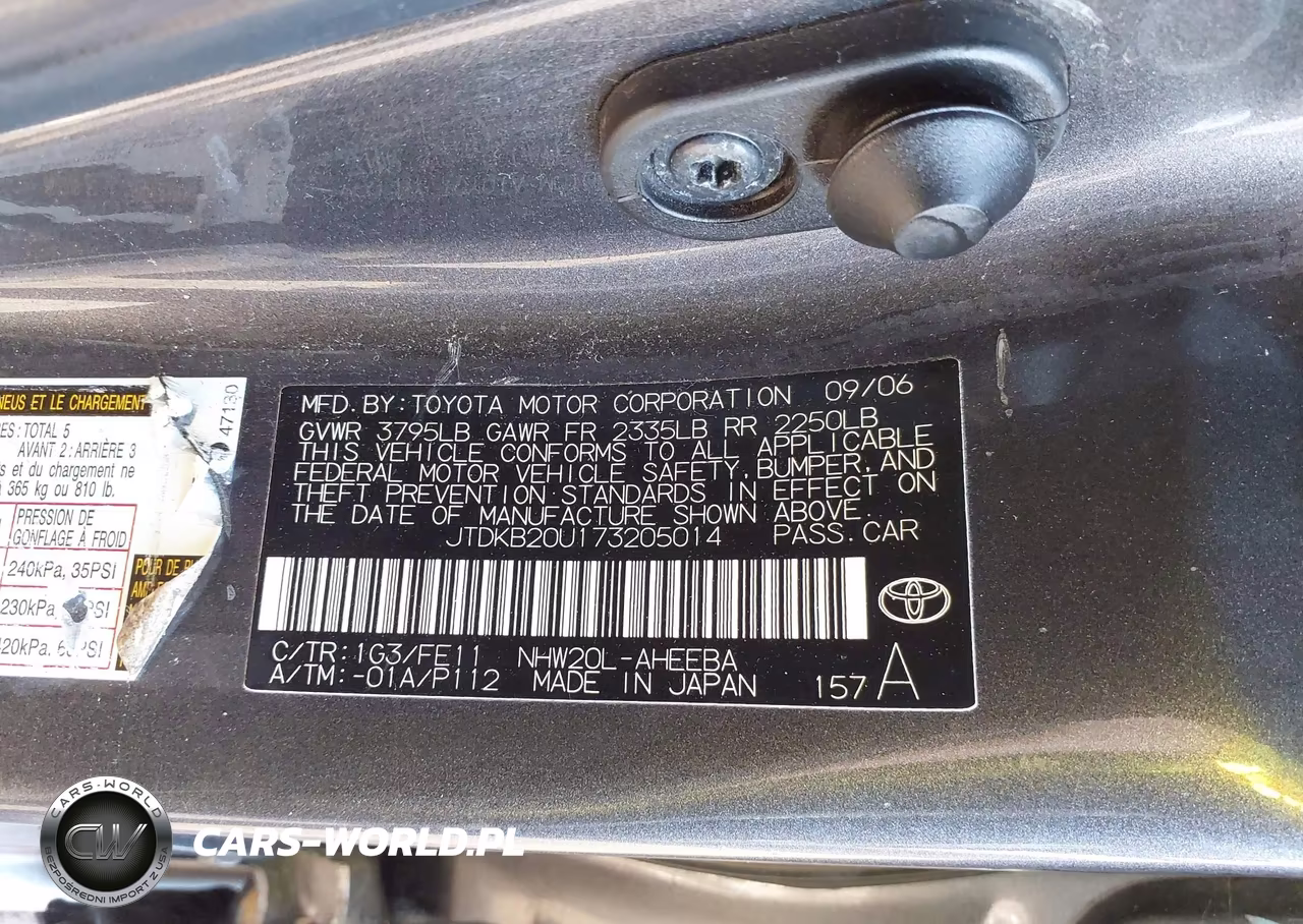 2007 Toyota Prius VIN:JTDKB20U173205014 - 9