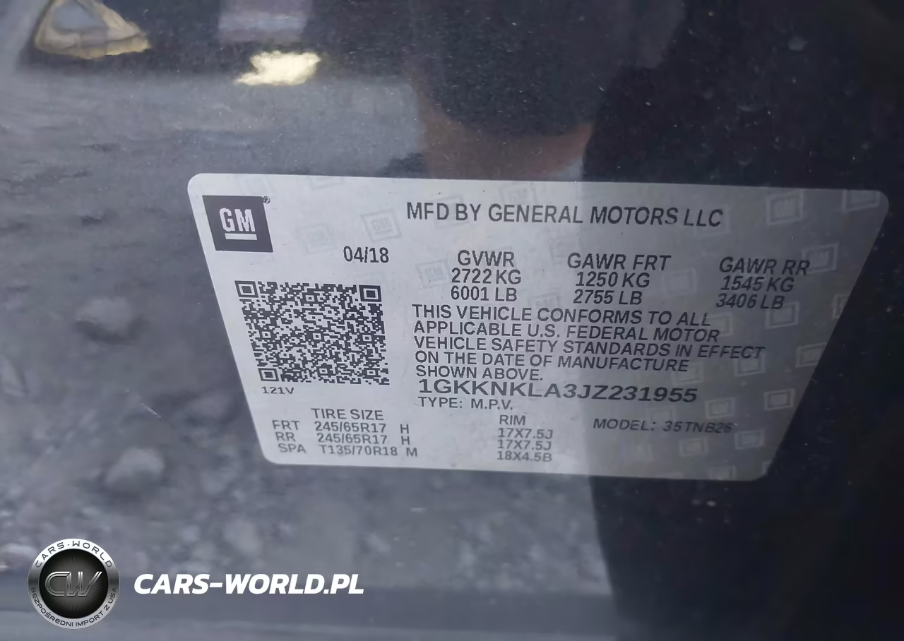 2018 GMC Acadia Sle-1 VIN:1GKKNKLA3JZ231955 - 9