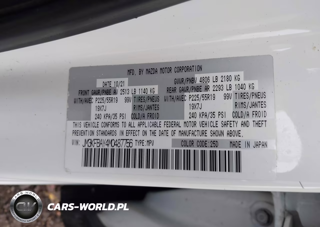2021 Mazda Cx-5 Grand Touring Reserve VIN:JM3KFBAY4M0487756 - 9