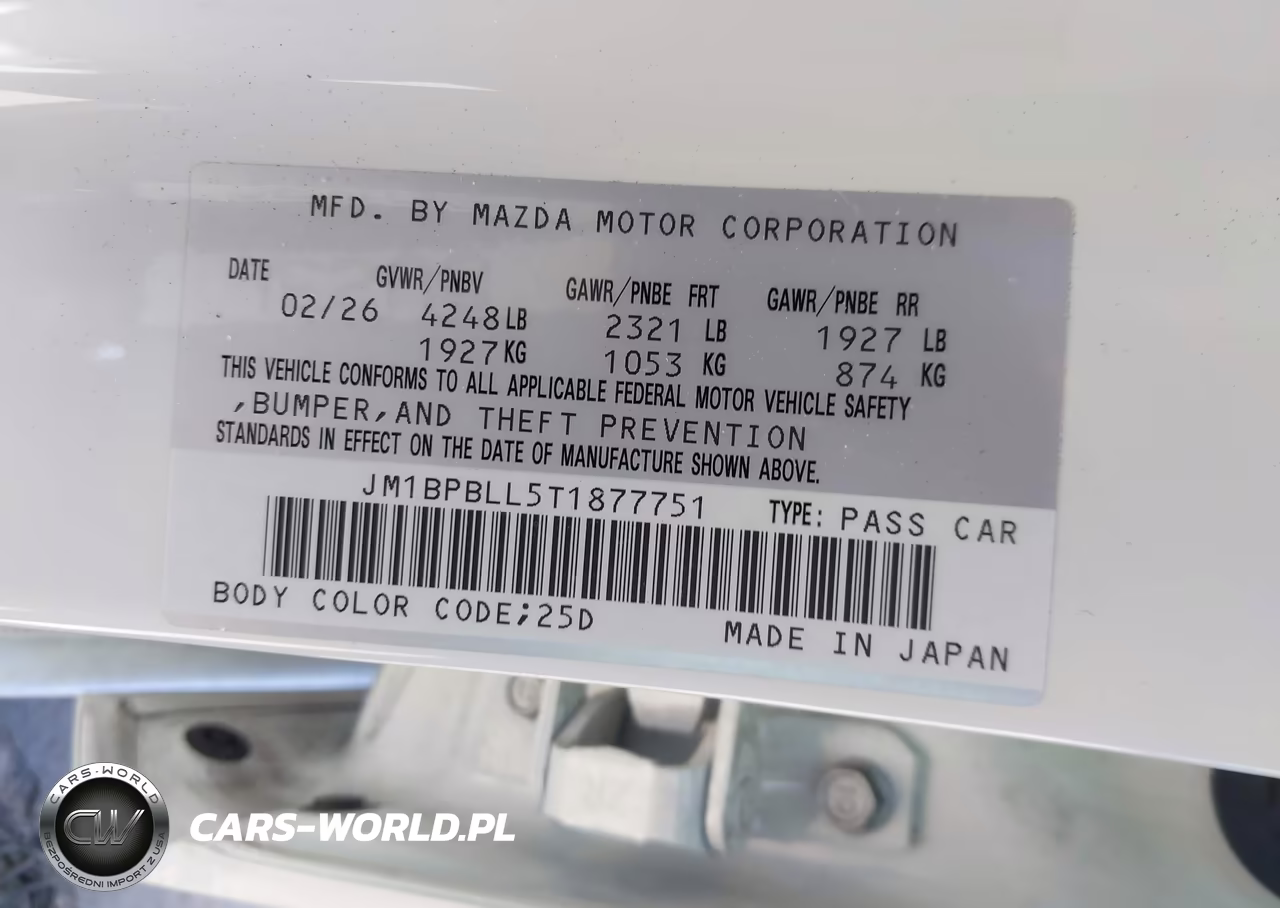 2026 Mazda Mazda3 2.5 S Carbon Edition VIN:JM1BPBLL5T1877751 - 9