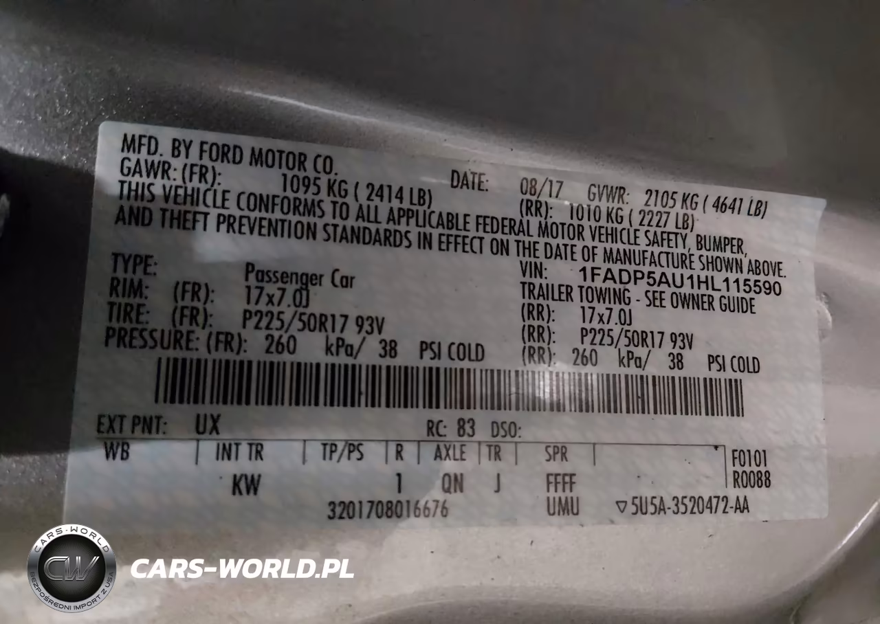 2017 Ford C-Max Hybrid Se VIN:1FADP5AU1HL115590 - 9