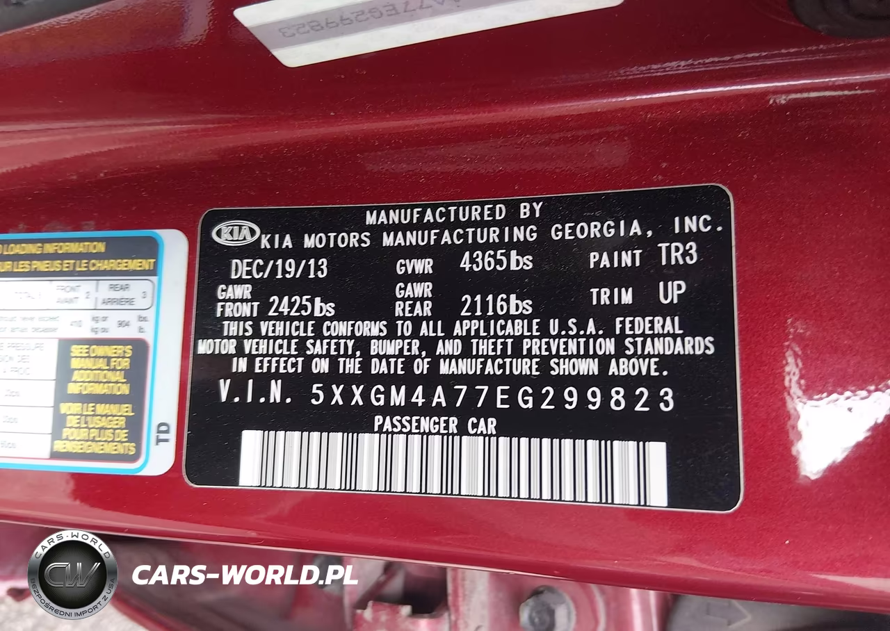 2014 Kia Optima Lx VIN:5XXGM4A77EG299823 - 9