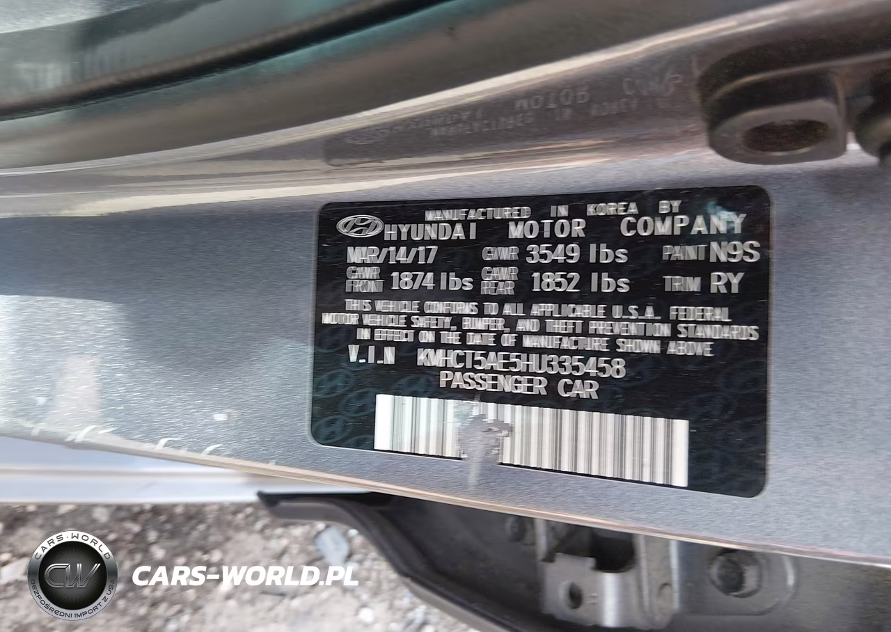 2017 Hyundai Accent Se VIN:KMHCT5AE5HU335458 - 9
