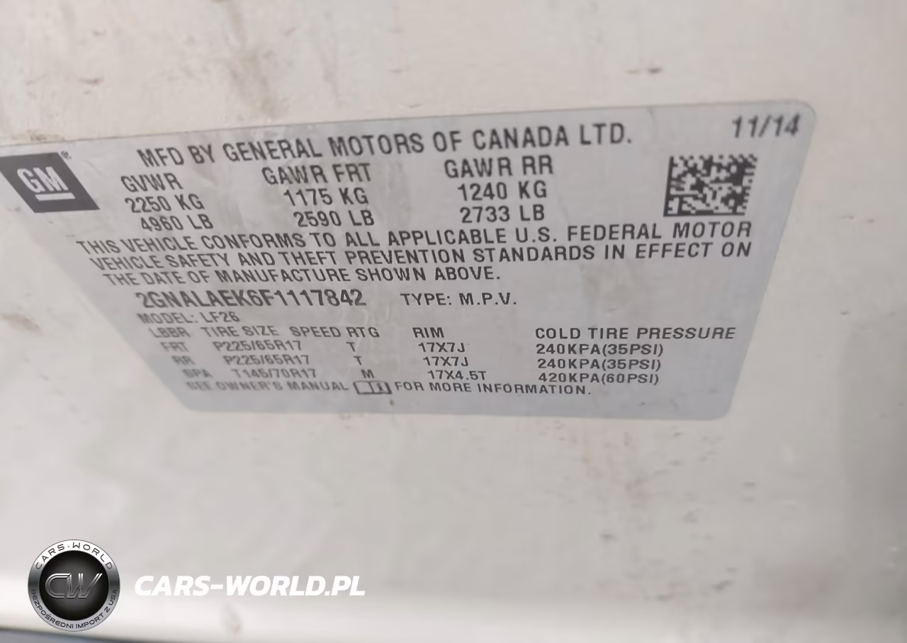 2015 Chevrolet Equinox Ls VIN:2GNALAEK6F1117842 - 9