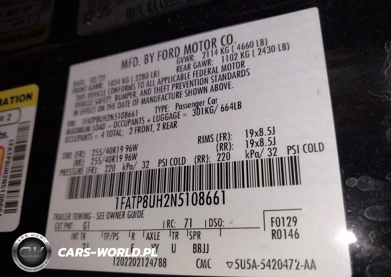2022 Ford Mustang Ecoboost VIN:1FATP8UH2N5108661 - 9