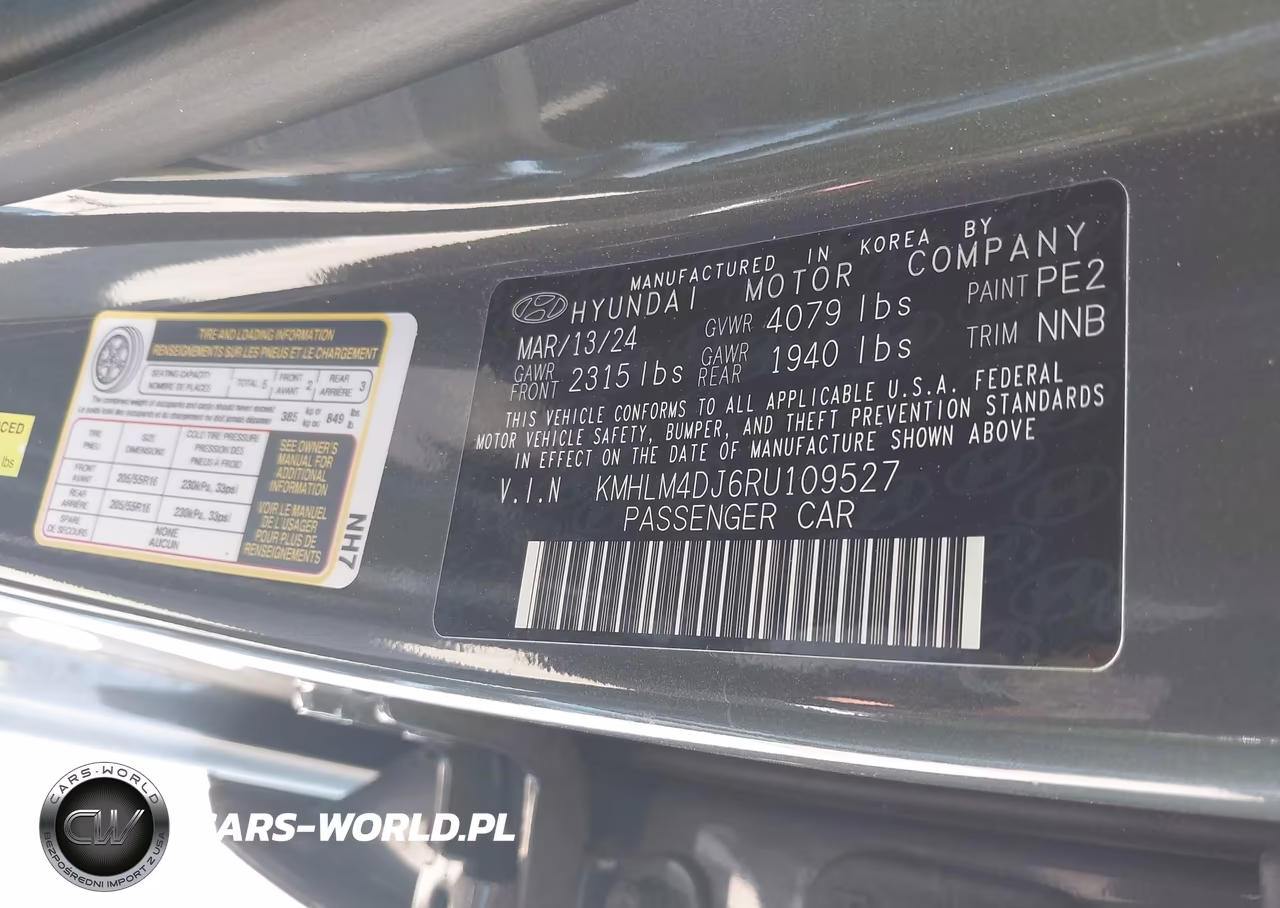2024 Hyundai Elantra Hybrid Blue VIN:KMHLM4DJ6RU109527 - 9