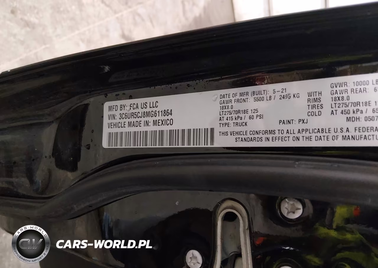 2021 Ram 2500 VIN:3C6UR5CJ8MG611864 - 9