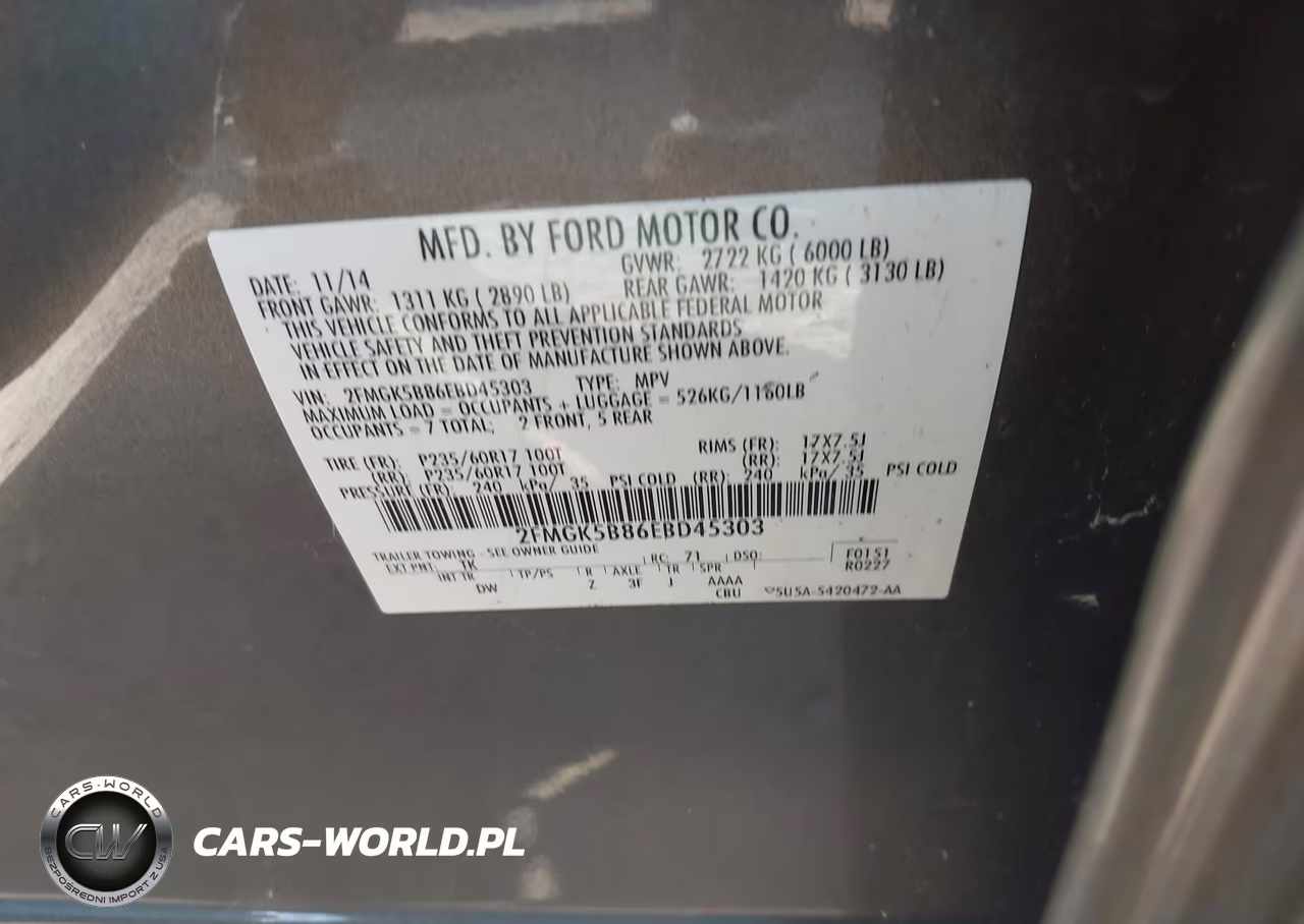 2014 Ford Flex Se VIN:2FMGK5B86EBD45303 - 9