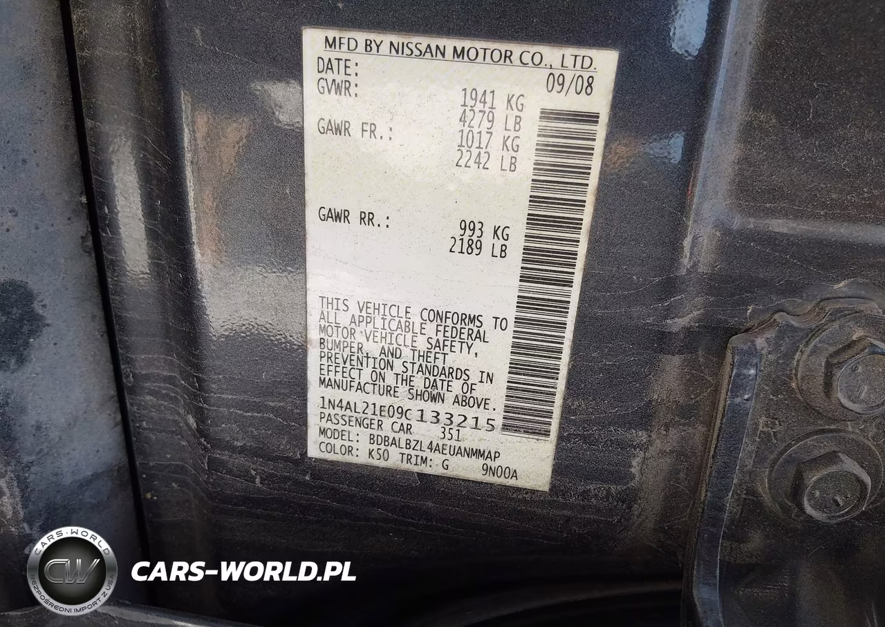 2009 Nissan Altima 2.5 S VIN:1N4AL21E09C133215 - 9
