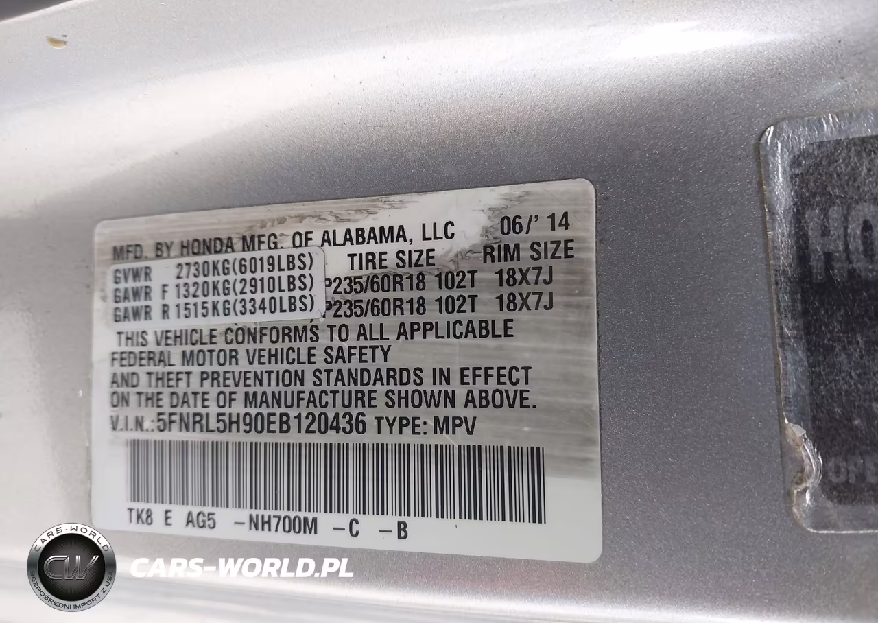 2014 Honda Odyssey Touring-Touring Elite VIN:5FNRL5H90EB120436 - 9