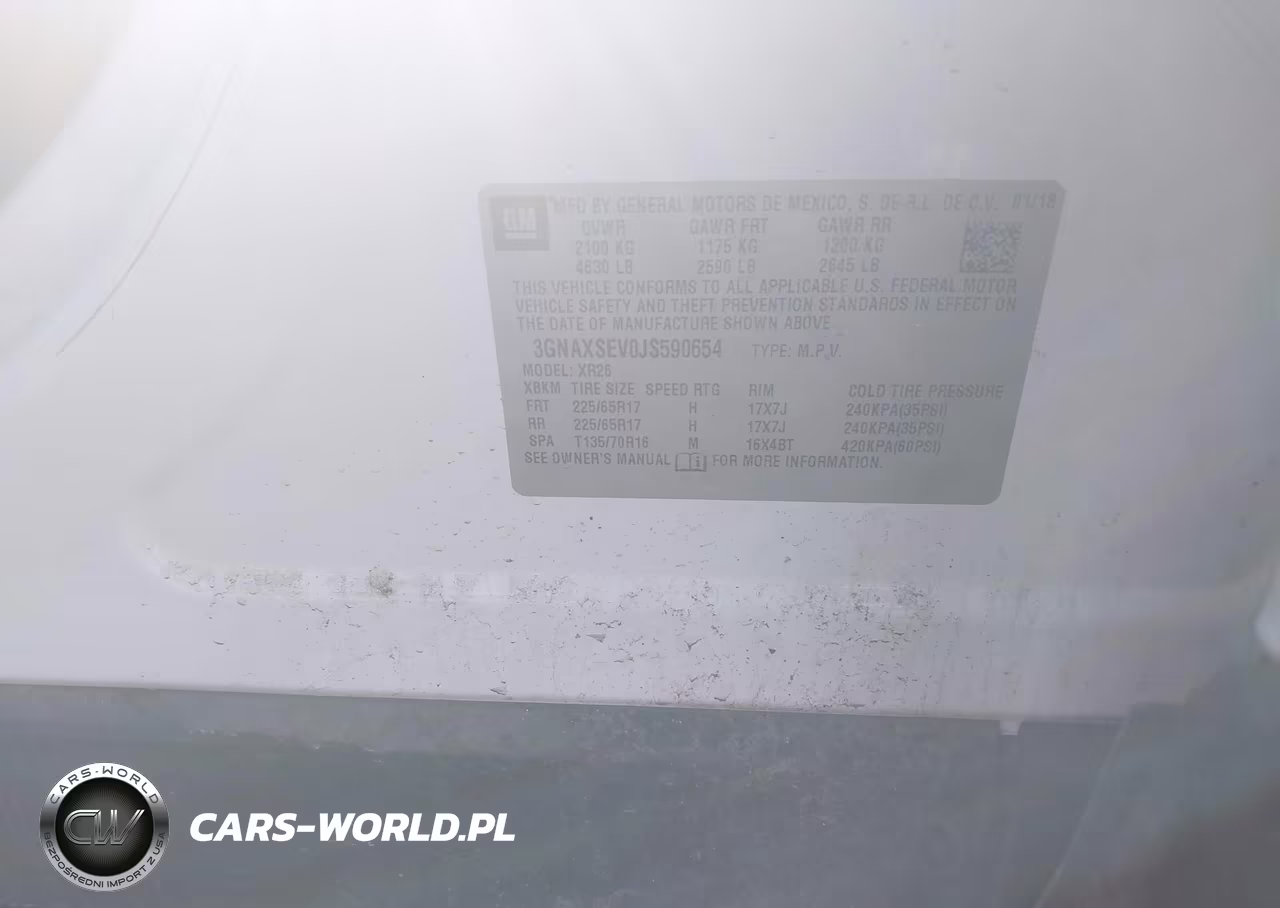 2018 Chevrolet Equinox Lt VIN:3GNAXSEV0JS590654 - 9