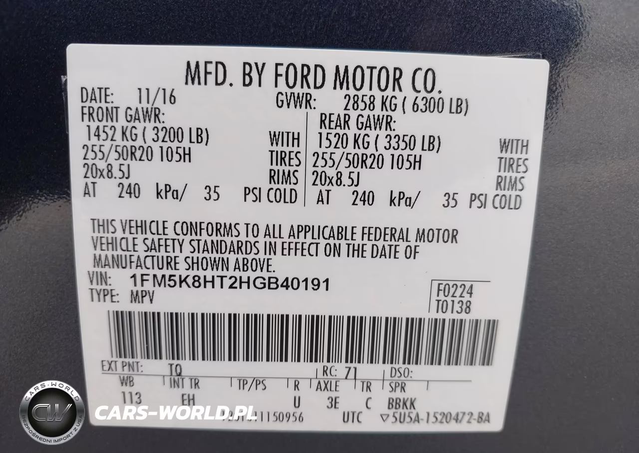 2017 Ford Explorer Platinum VIN:1FM5K8HT2HGB40191 - 9