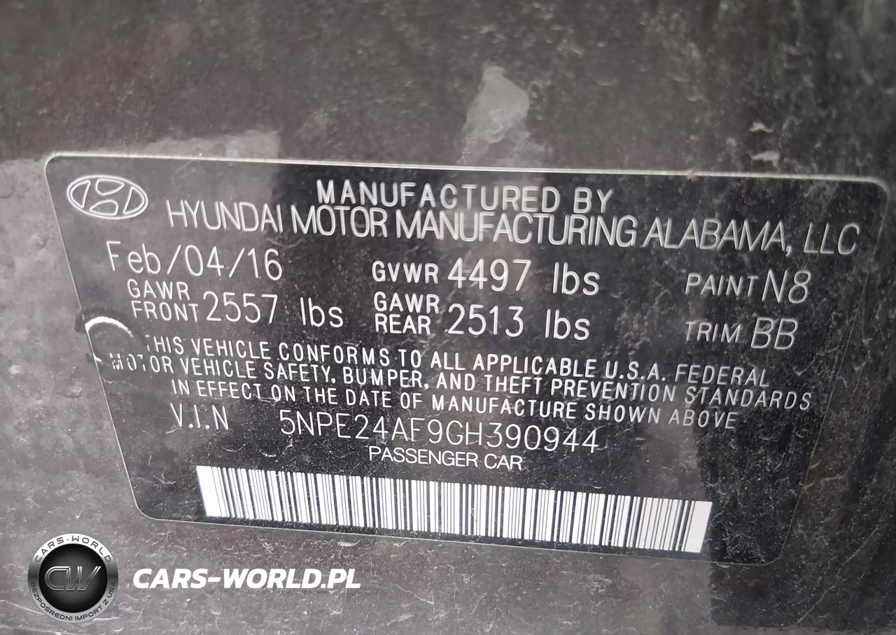 2016 Hyundai Sonata Se VIN:5NPE24AF9GH390944 - 9
