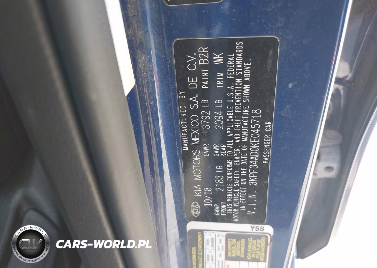 2019 Kia Forte S VIN:3KPF34AD0KE045718 - 9