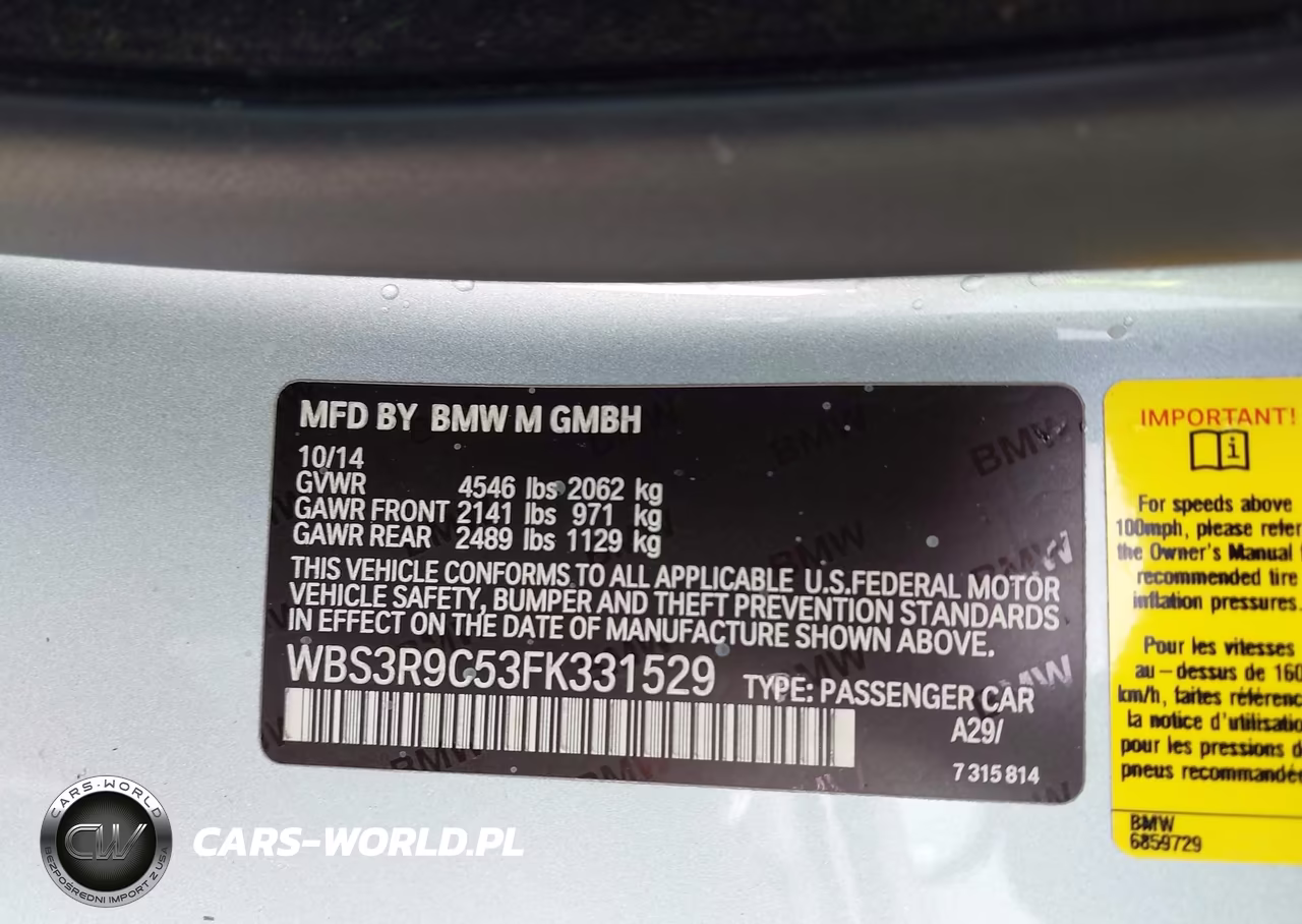 2015 BMW M4 VIN:WBS3R9C53FK331529 - 9