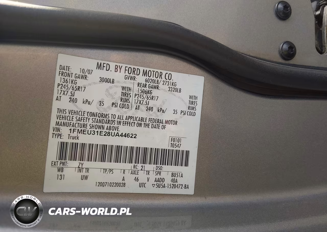 2008 Ford Explorer Sport Trac Xlt VIN:1FMEU31E28UA44622 - 9