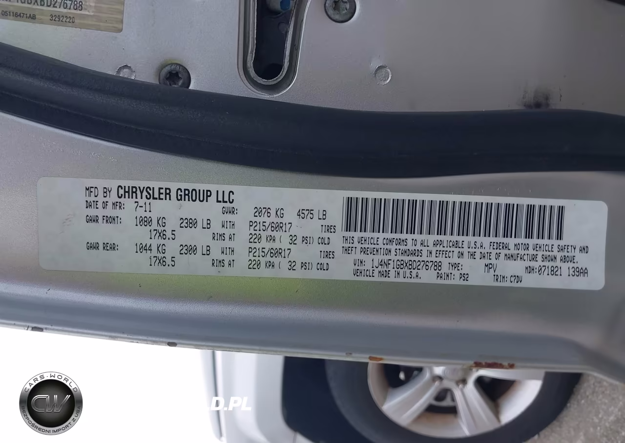 2011 Jeep Patriot Sport VIN:1J4NF1GBXBD276788 - 9