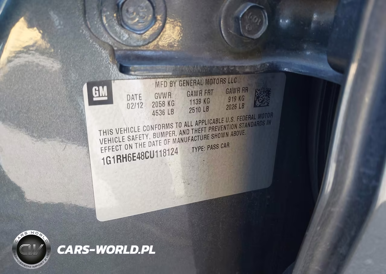 2012 Chevrolet Volt VIN:LOT-1-46128402 - 9