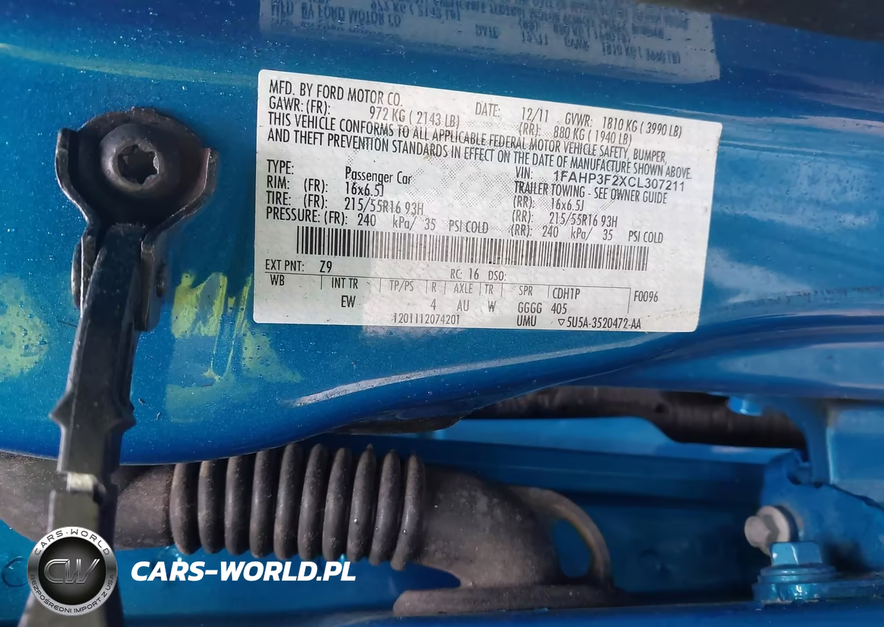 2012 Ford Focus Se VIN:1FAHP3F2XCL307211 - 9