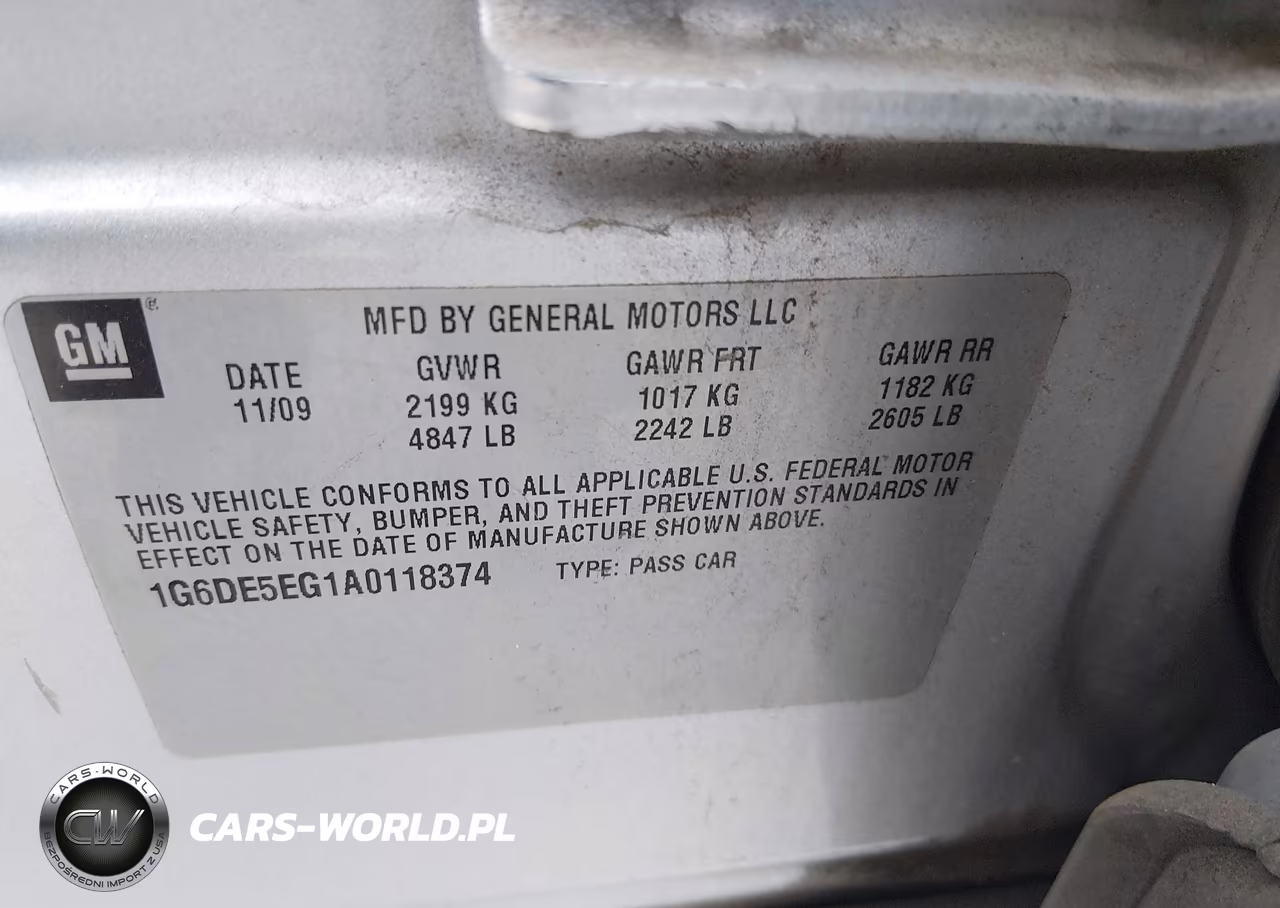 2010 Cadillac Cts Luxury VIN:1G6DE5EG1A0118374 - 9