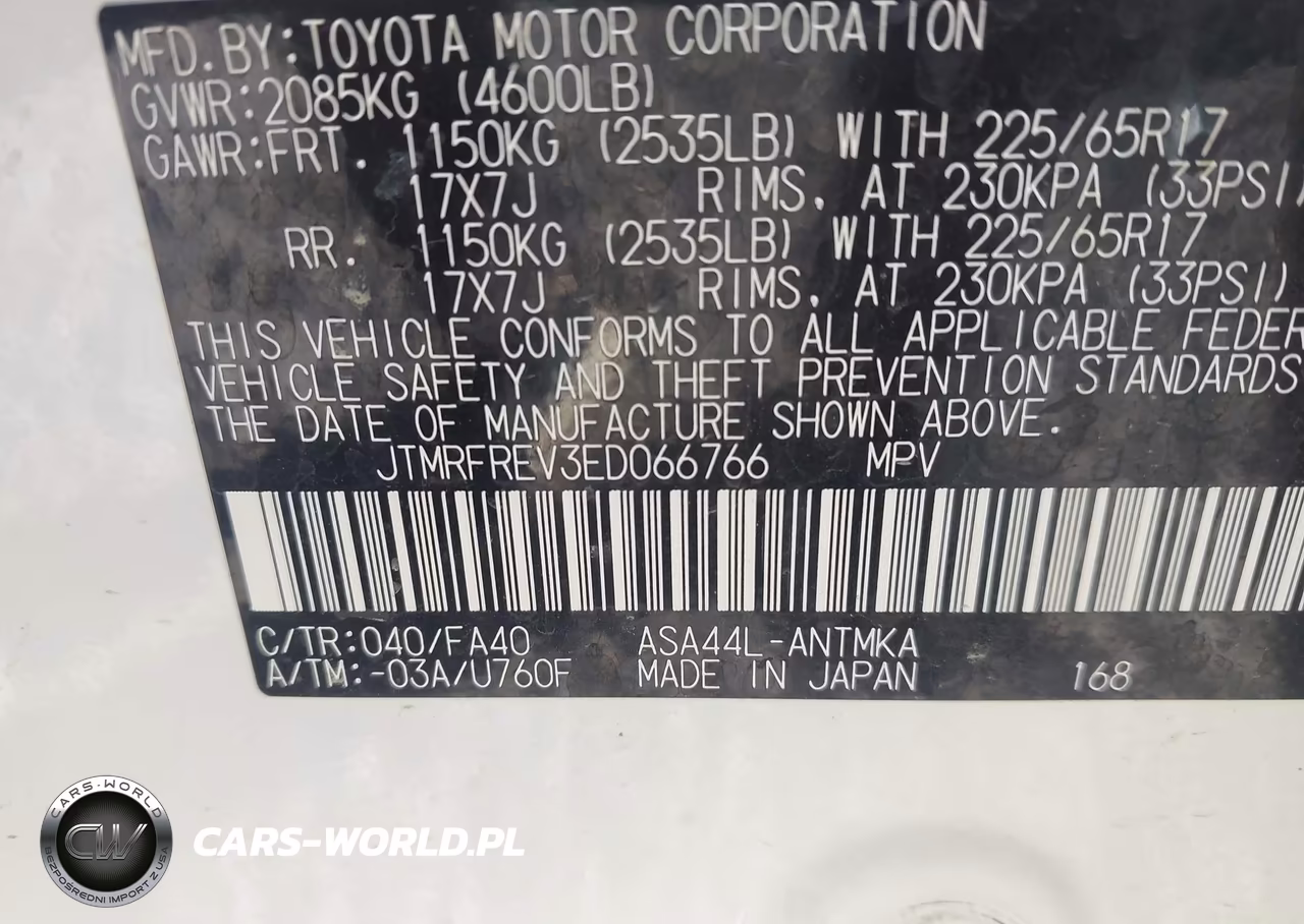 2014 Toyota Rav4 Xle VIN:JTMRFREV3ED066766 - 9